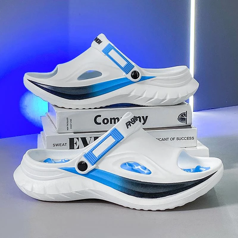 运动拖鞋男款2025新款夏季外穿防滑耐磨厚底踩屎感时尚百搭沙滩鞋