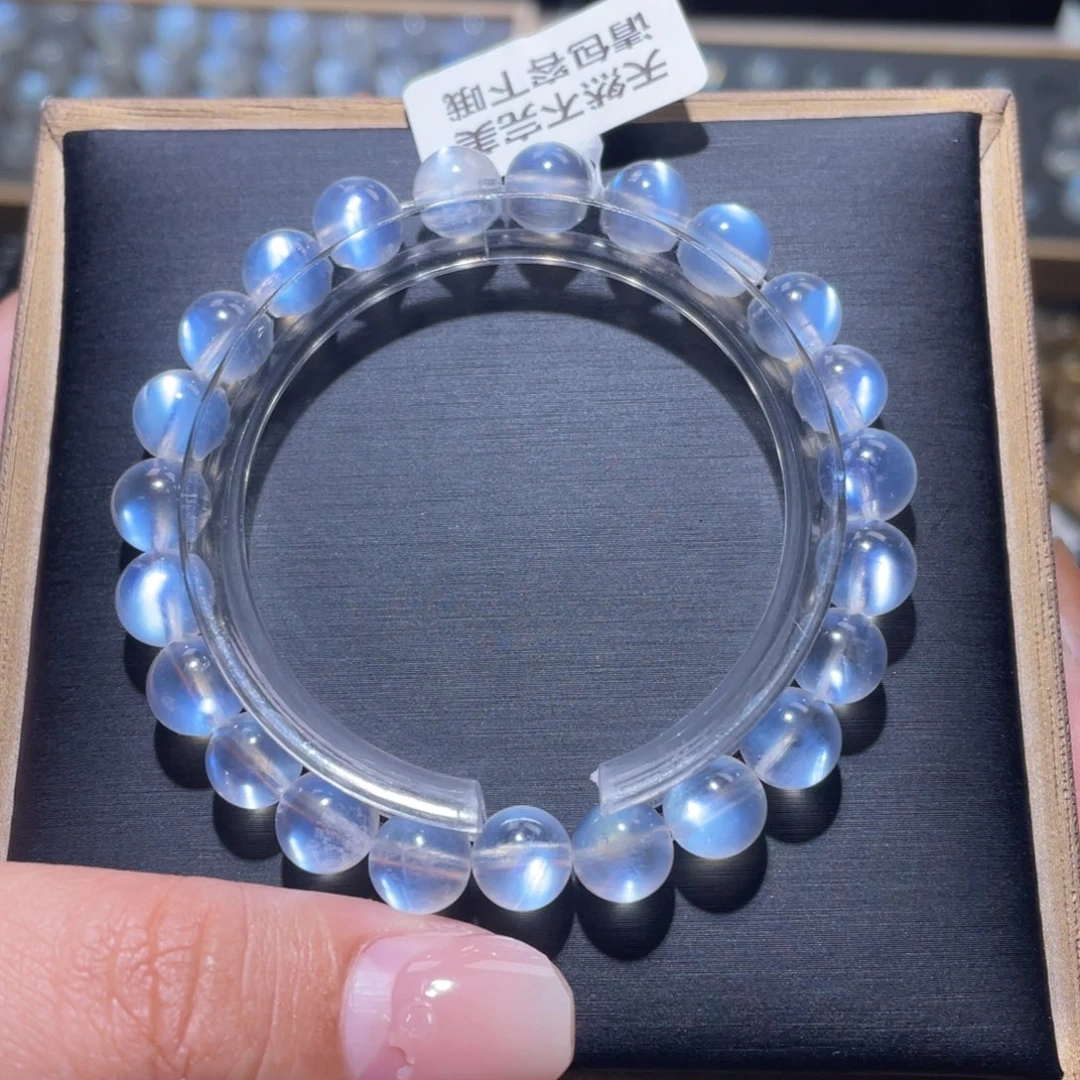 手链未镶嵌长石蓝月光手链8mm