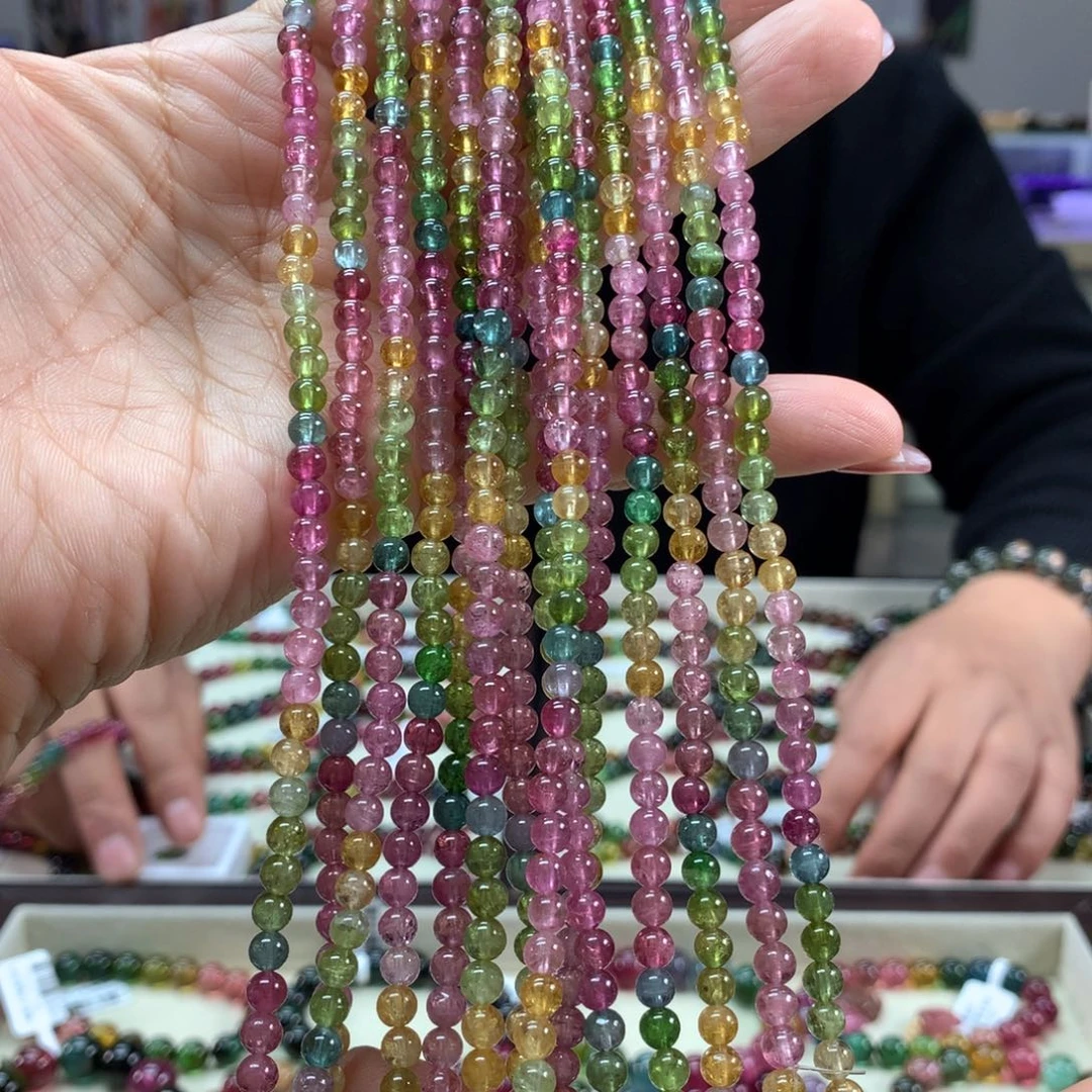 碧玺手链未镶嵌多样性发其一条4.6毫米左右