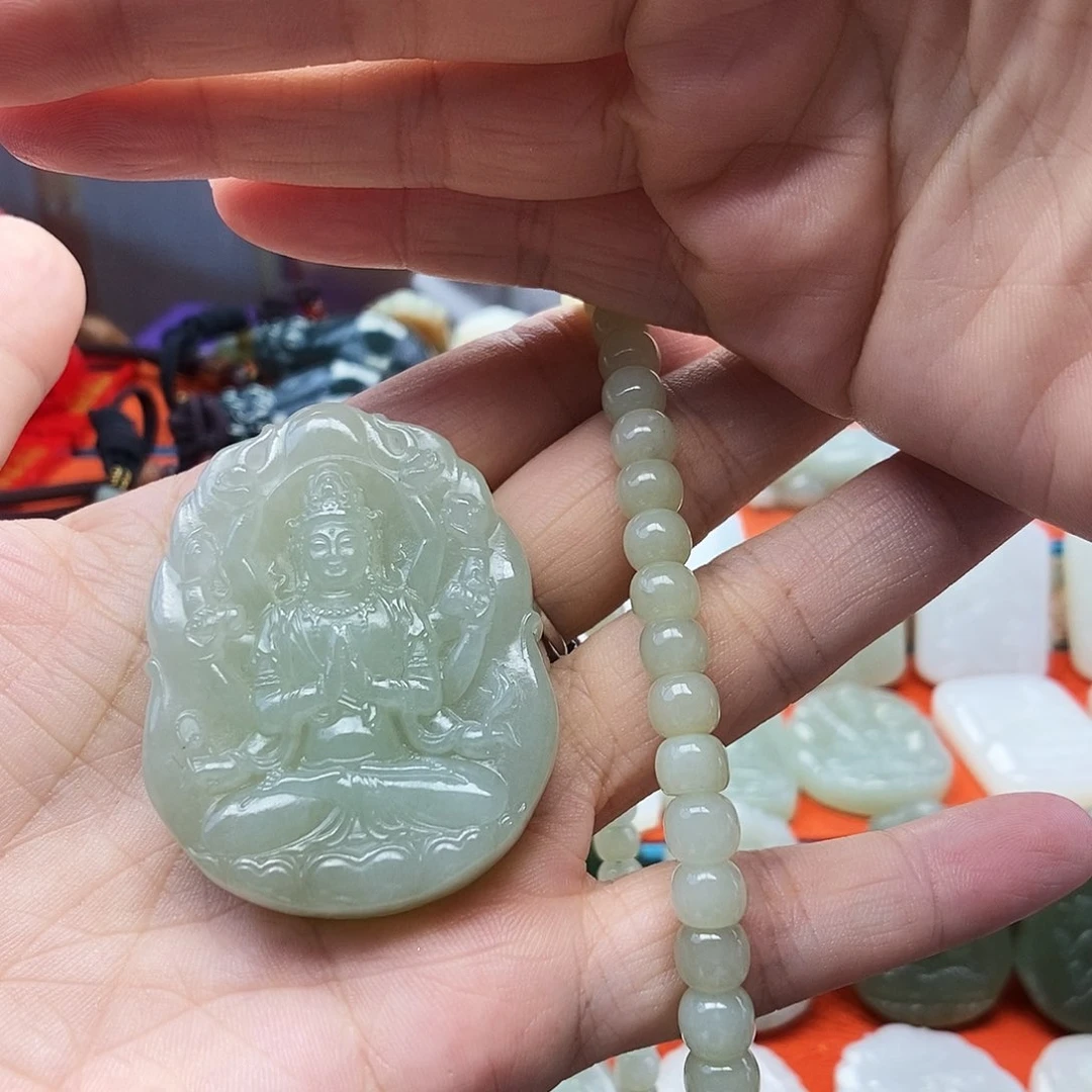 颈饰未镶嵌和田玉꧁****