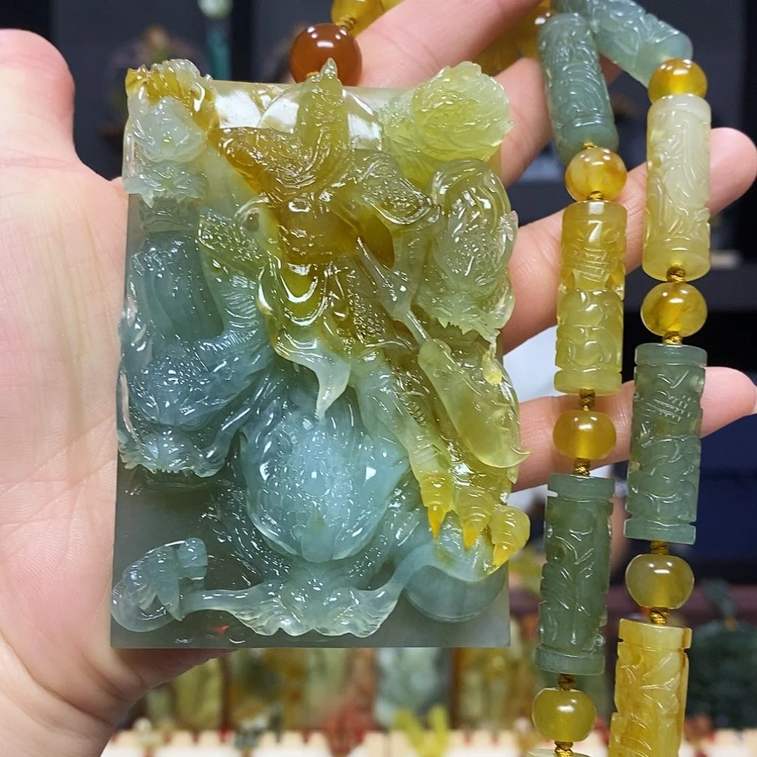 未镶嵌岫玉挂件吊坠