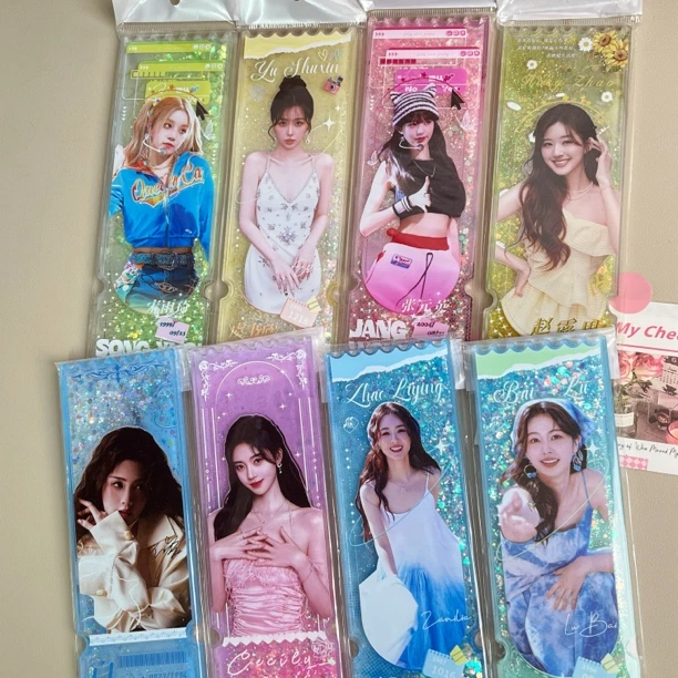 新品明星流沙票根张元英赵露思鞠婧祎成毅檀健次周边摆件创意礼品