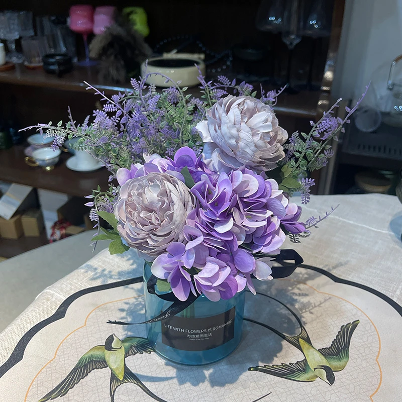 星糯·仿真花假花餐桌花电视柜茶几玄关摆件家居装饰摆设