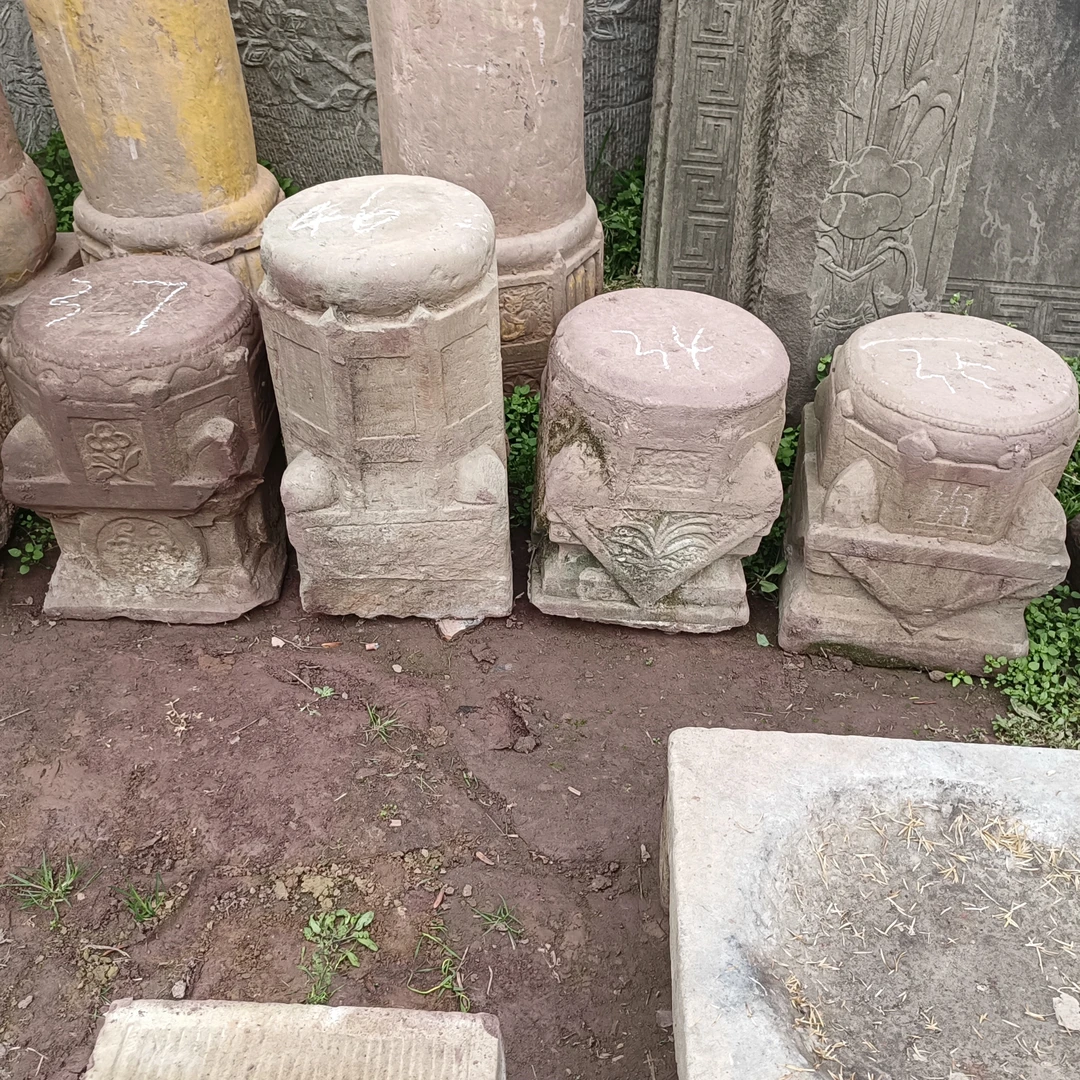 庭院摆件石雕落地摆件石雕装饰石雕四个