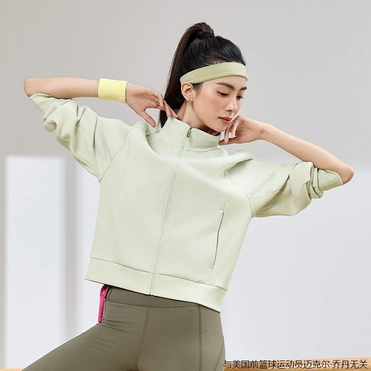 乔丹针织开衫女2025秋季透气吸汗综训休闲运动外套女QDEWD2253087
