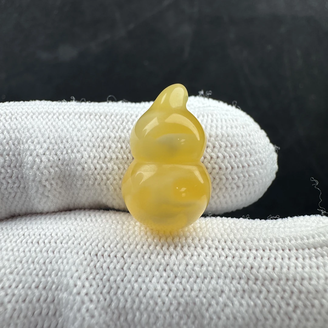 Y5419天然原矿蜜蜡 葫芦11.5*19mm支持复检假一罚十