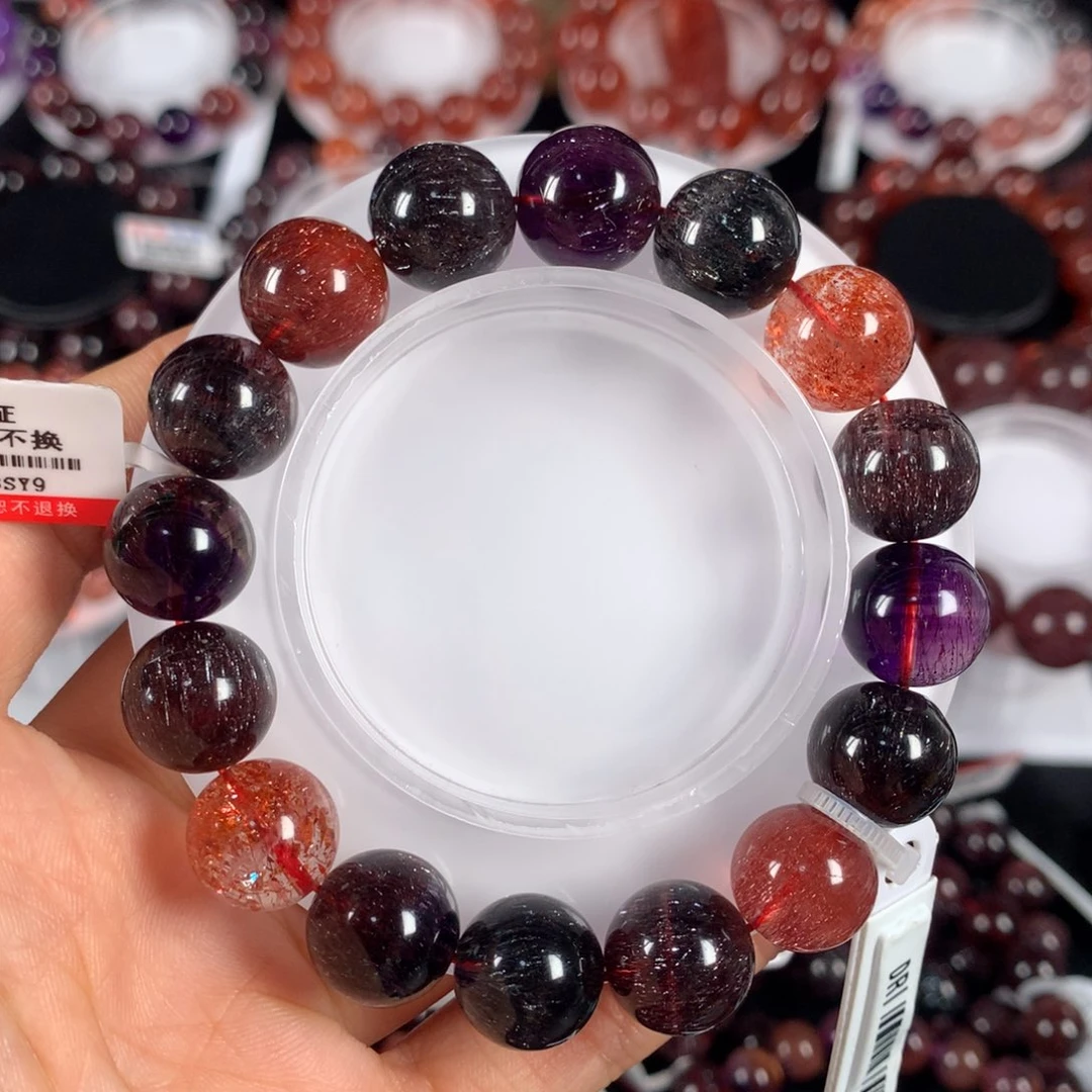 未镶嵌手链水晶黑加仑超七13.2