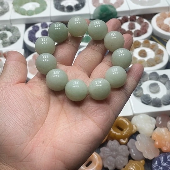 石英质玉（非洲翠）合金手串