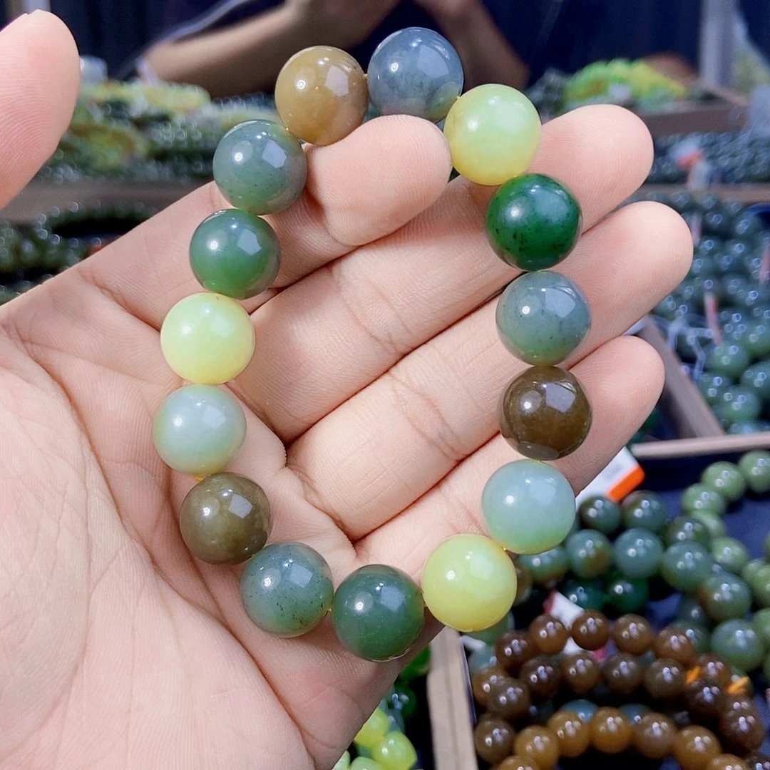 手串未镶嵌和田玉纯天然卡14多宝手串多样性发一