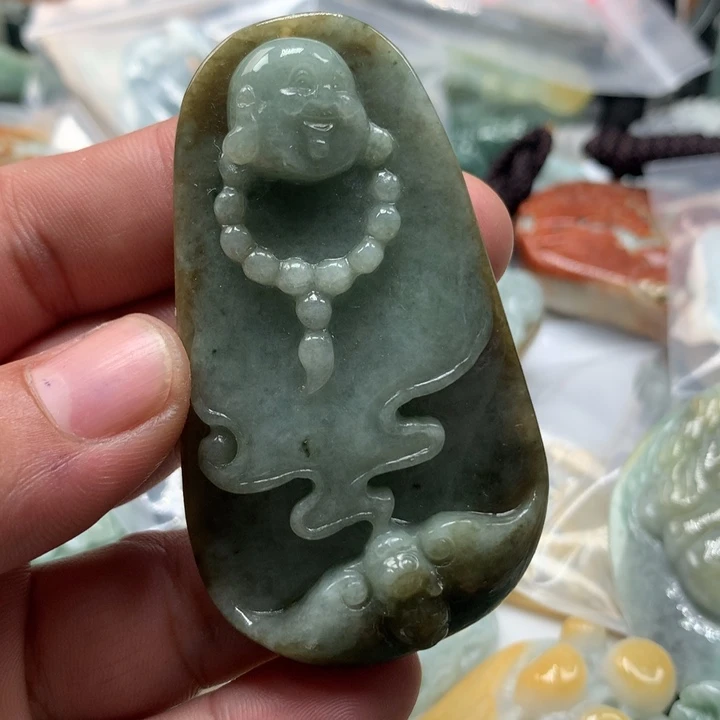 翡翠未镶嵌颈饰保真天然a货翡翠