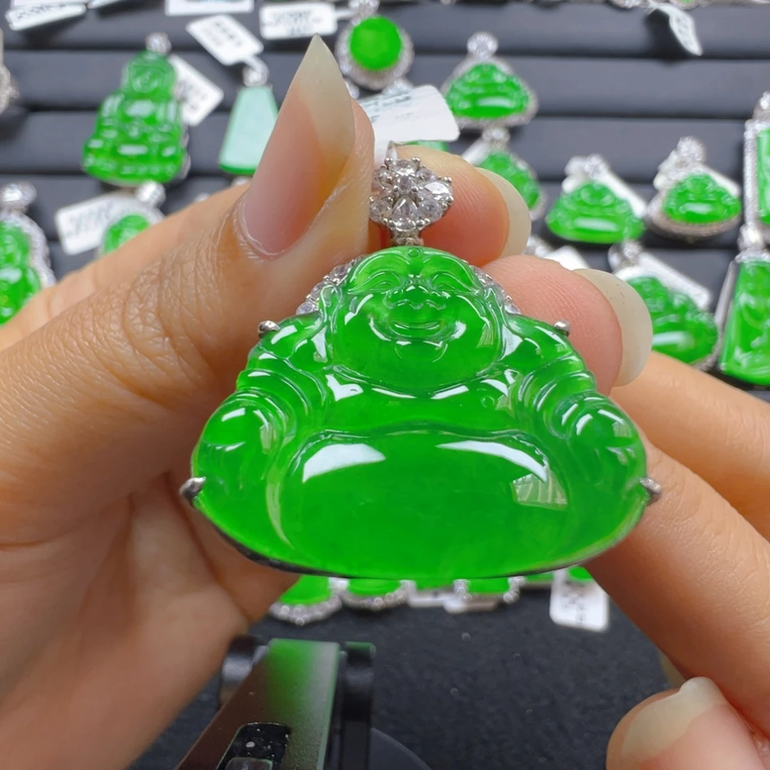 翡翠银S925镶嵌颈饰