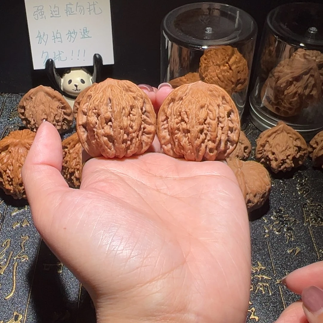 吊坠文玩核桃虎头39手把件58