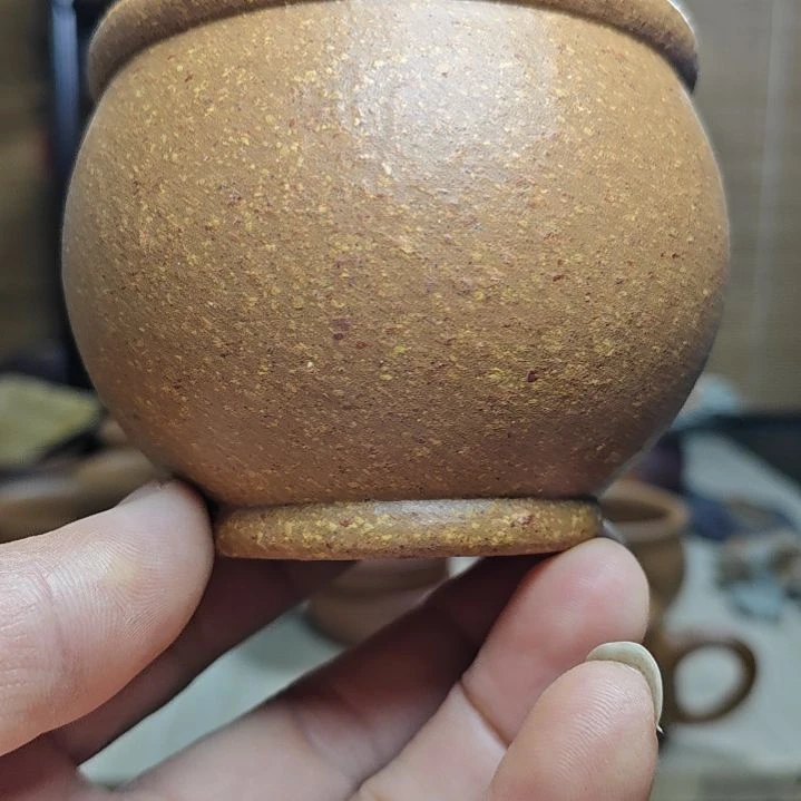 紫砂茶杯16目粗砂黄金段   200毫升