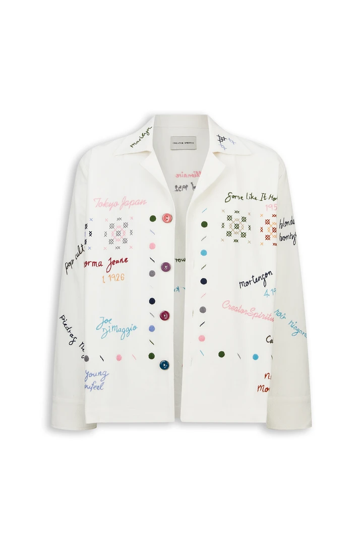 CreatorSpiritus Embroidered Shirt正品白鹿同款手工刺绣衬衫