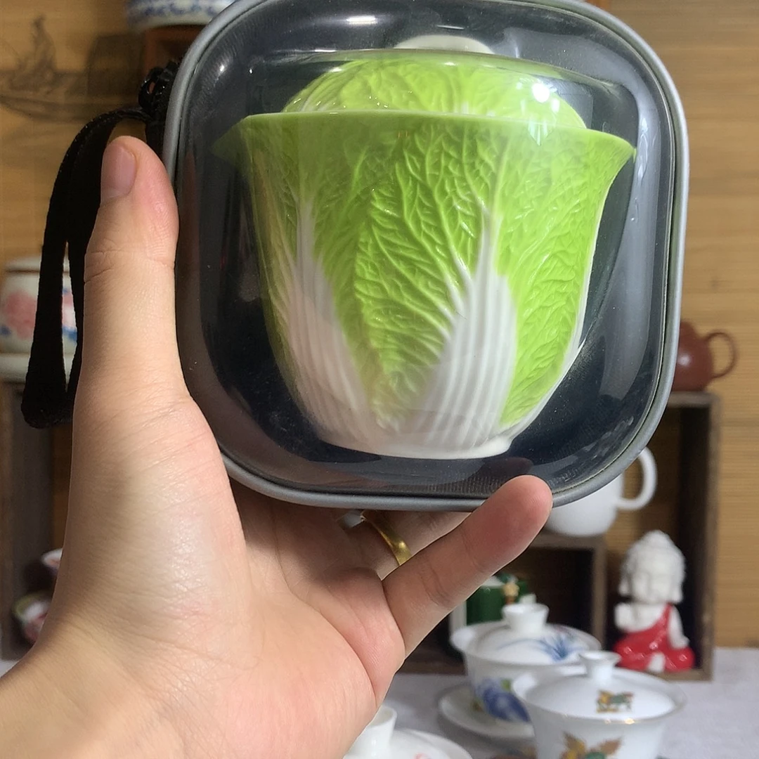 百财一壶三杯旅行茶具送旅行包