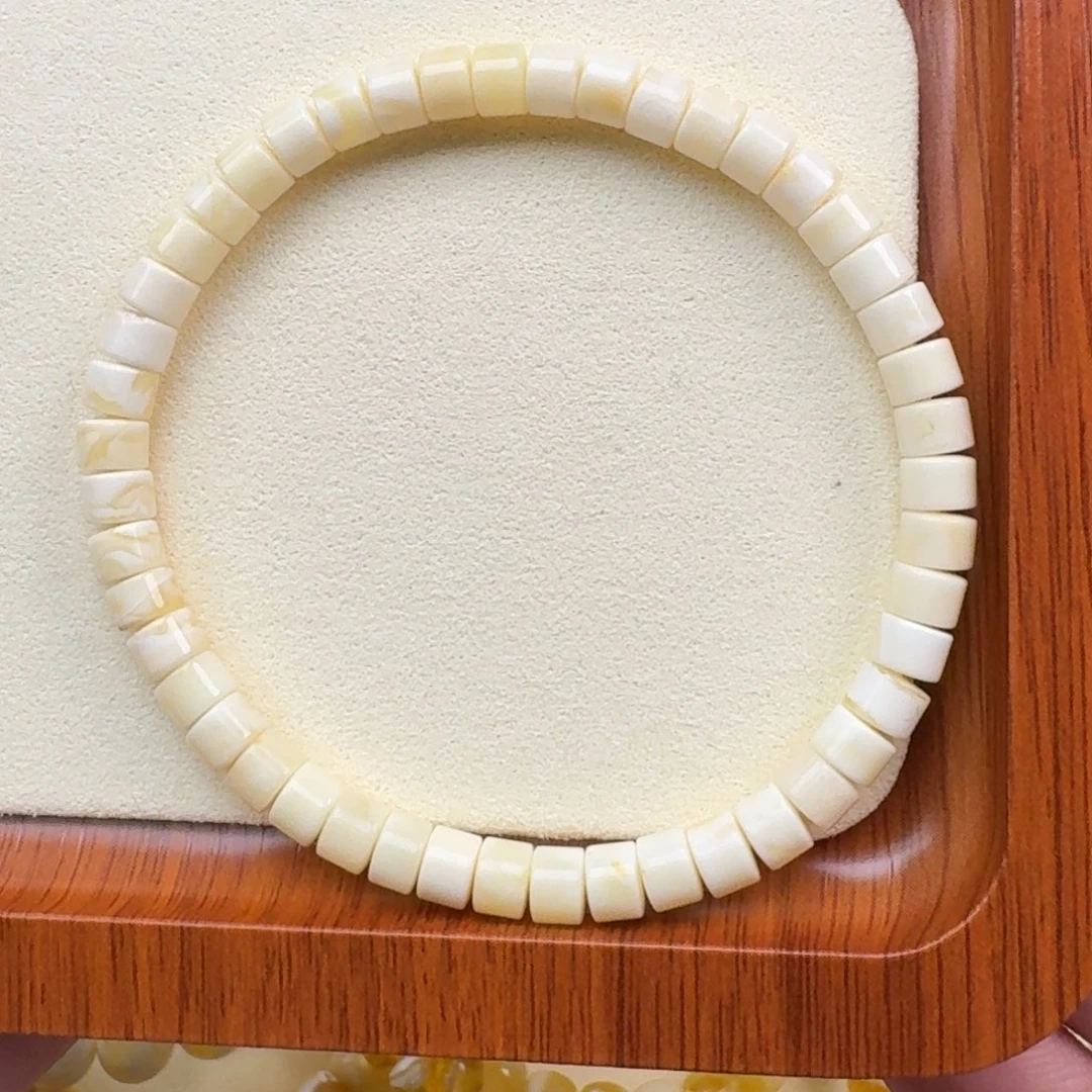 大***7未镶嵌琥珀手链5.5mm裸发