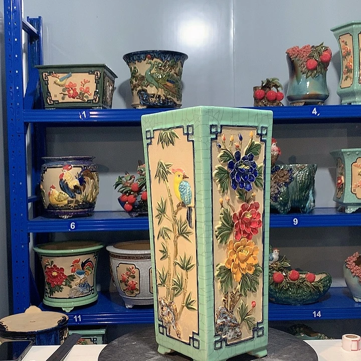 A***厂高温粗颗粒陶土石湾盆