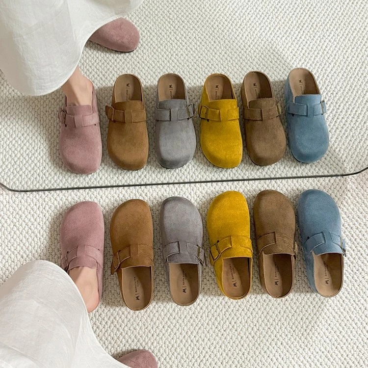 勃肯包头半拖鞋女外穿2025年夏季新款百搭网红懒人一脚蹬爆款女鞋