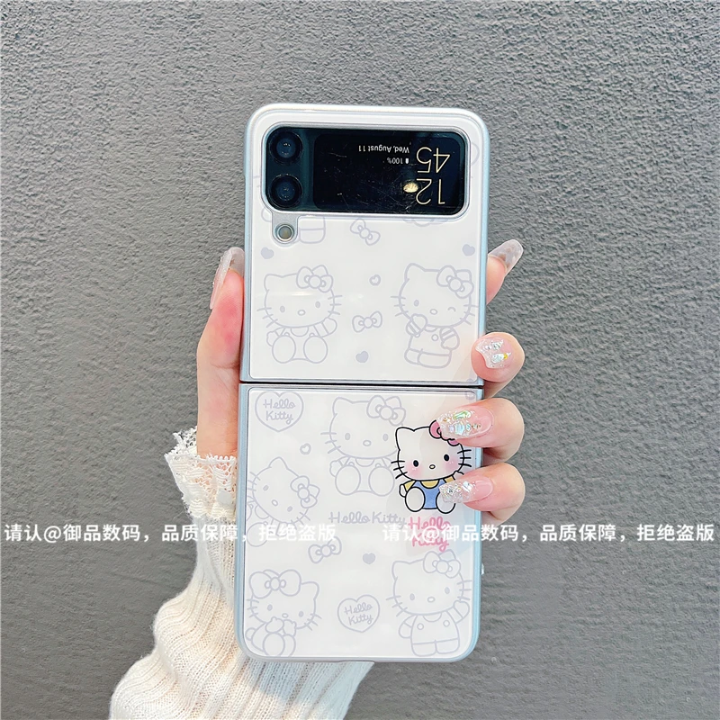 （三星zflip3系列）金属折叠玻璃壳适用三星zflip3手机保护壳爆款潮