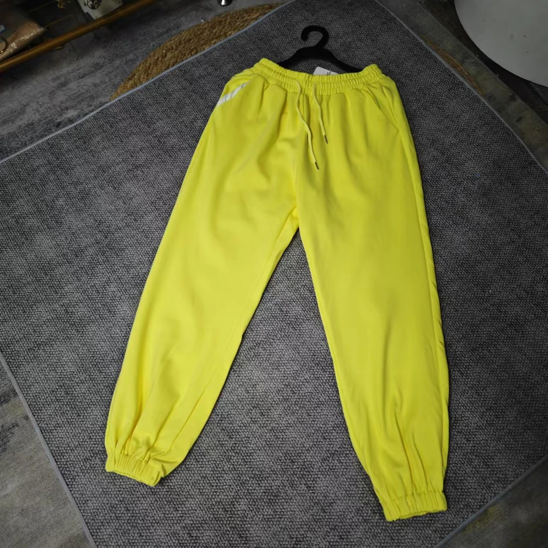 唯琳剪标 7仓F3-2-3079款 黄色加绒卫裤