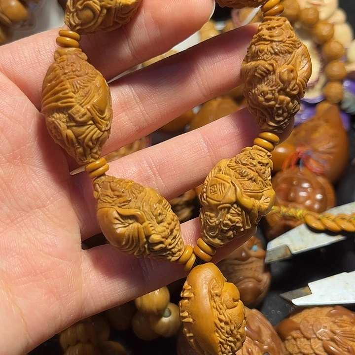 橄榄核手串/手链钟馗反油瑕疵