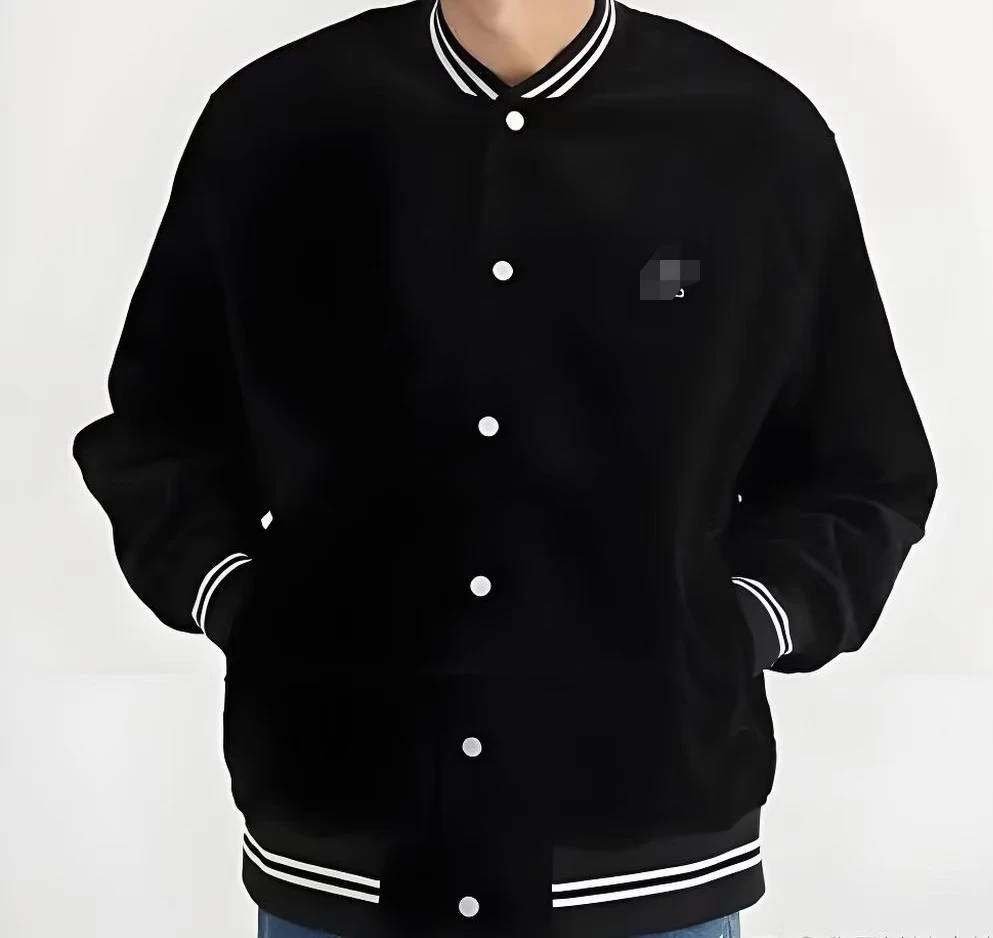 拼接拼色加棉棒球服