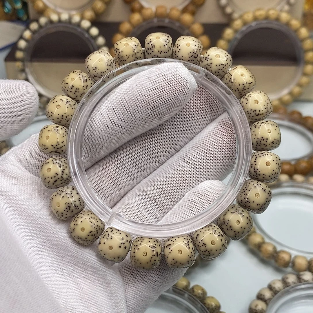 星月菩提手串10×11一物一图原生态同枝古瓷灰包白大眼睛福利