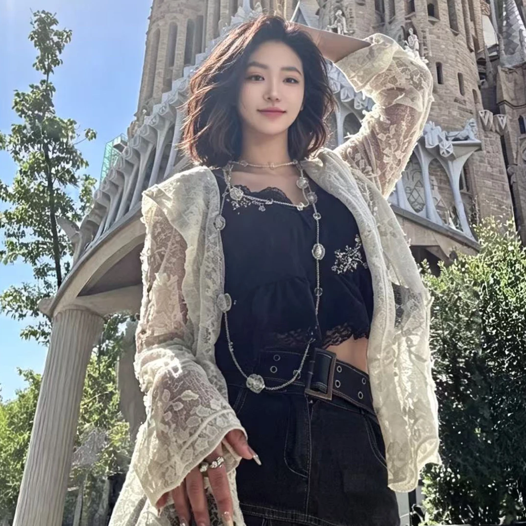 合金项链 意产琉璃 绝美两条白琉璃 哑光