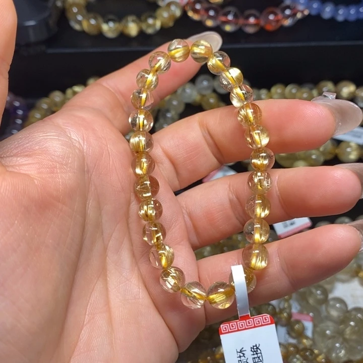 水晶手链未镶嵌?***?天然钛晶