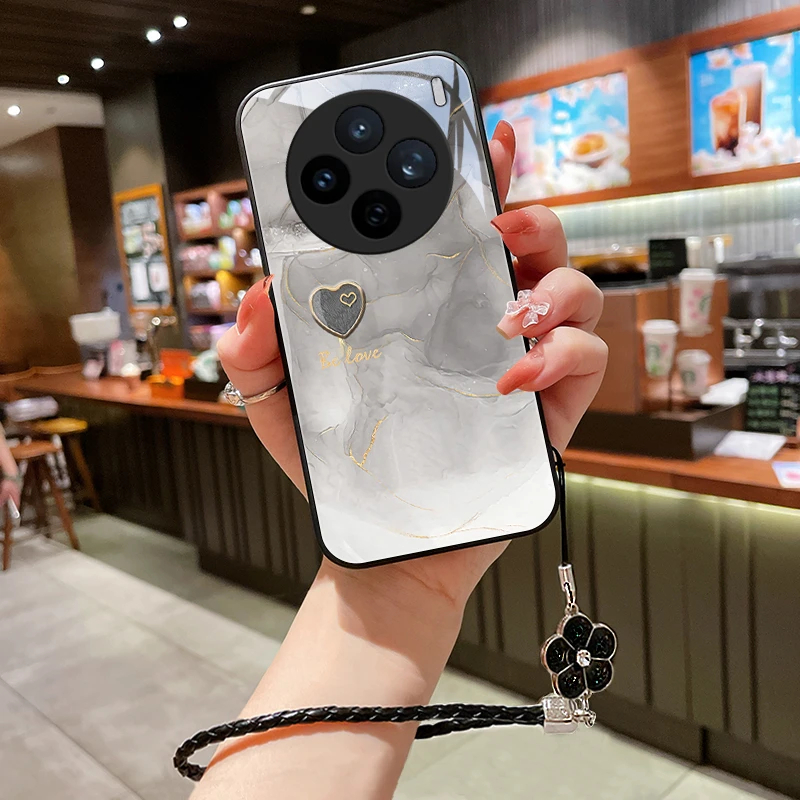 双重爱心适用vivoX200s手机壳vivoX200Ultra玻璃壳X200S保护套防