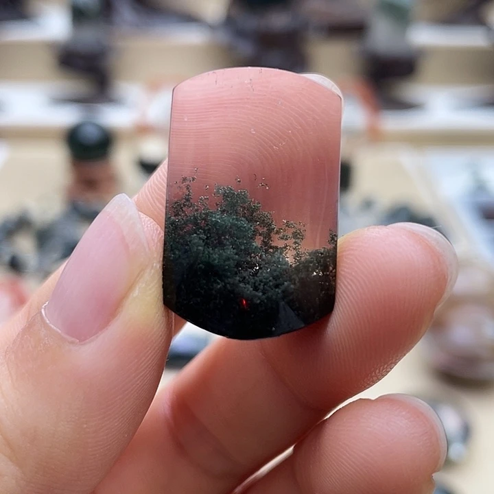 未镶嵌颈饰水晶绿幽灵聚宝盆无事牌