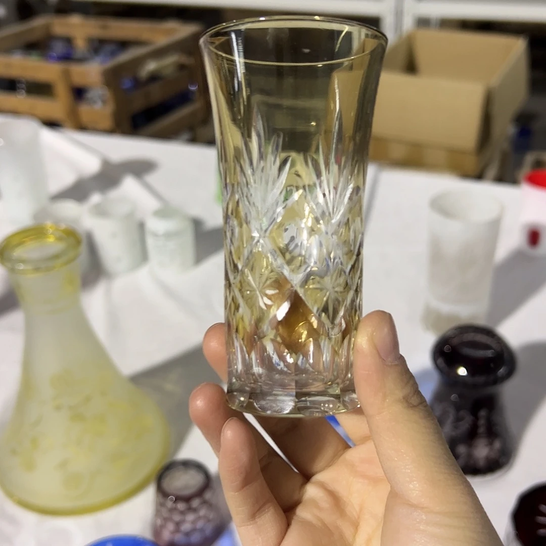 平底款水晶玻璃微瑕一个