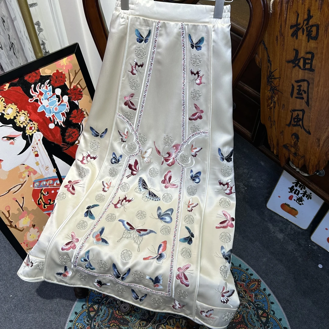 【马面裙】女士半裙时尚休闲绿色新中式复古长款FLZD5216263626