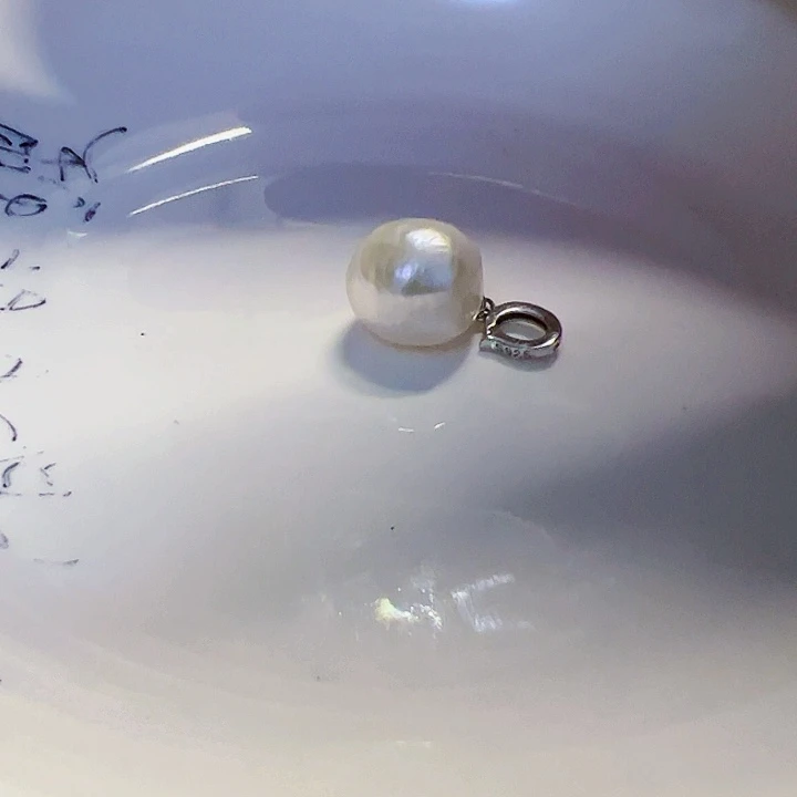 银S925镶嵌吊坠(不含链)淡水珍珠