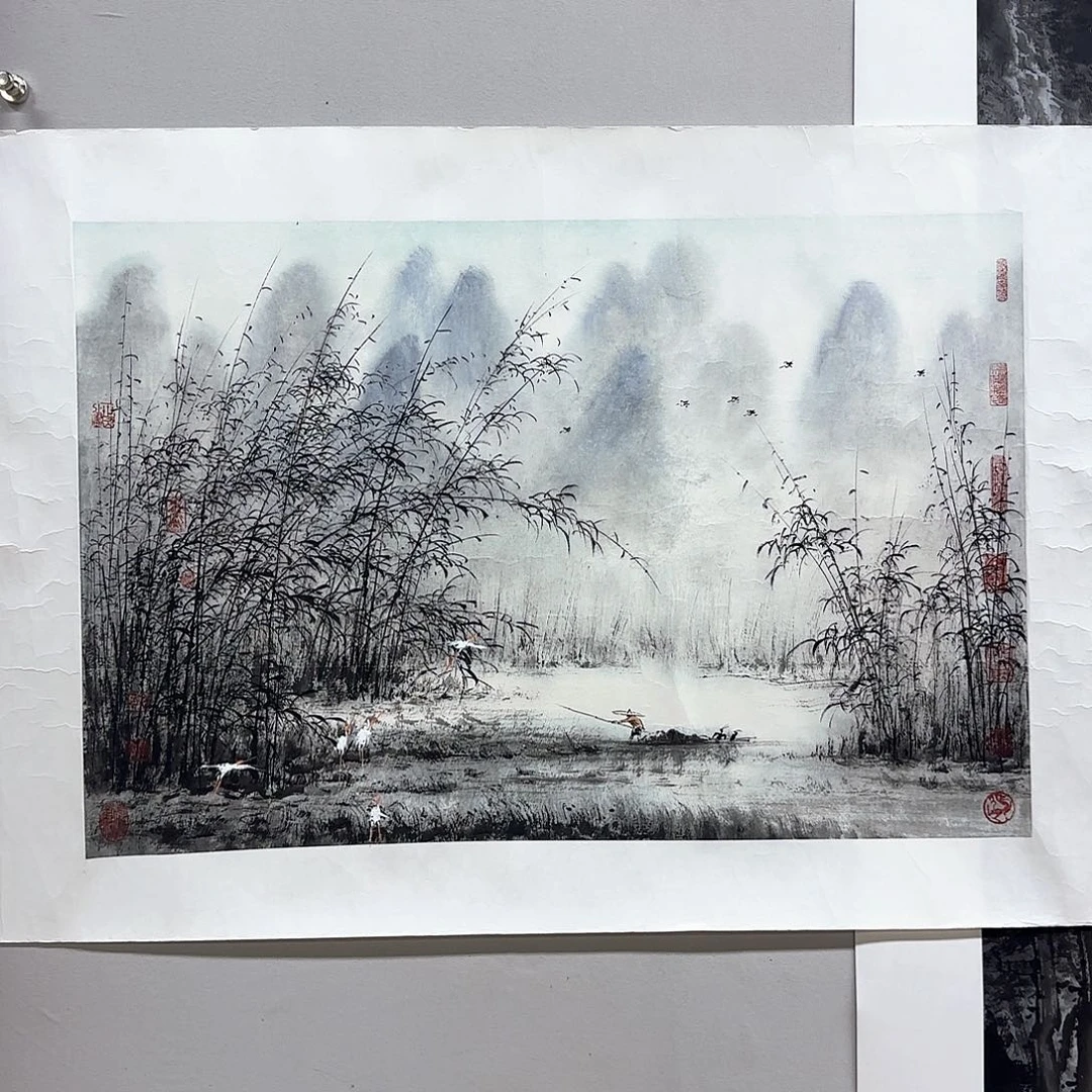 国画胡桂林胡桂林70X45