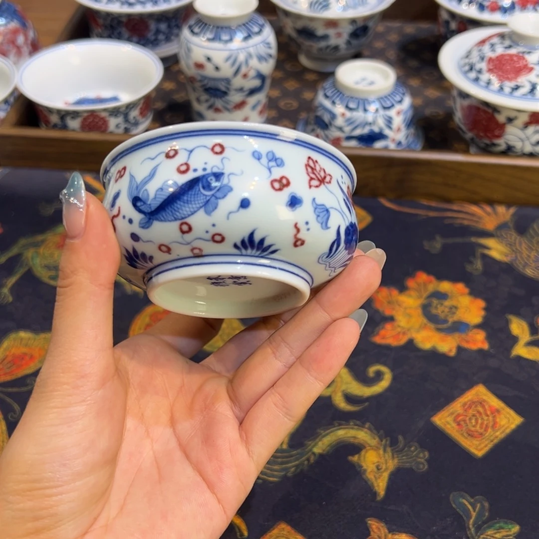 陶瓷摆件景德镇陶瓷茶器百宝箱