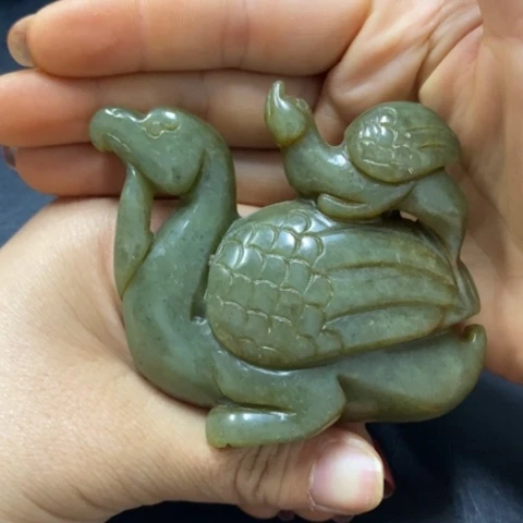 白玉菩提吊坠摆件