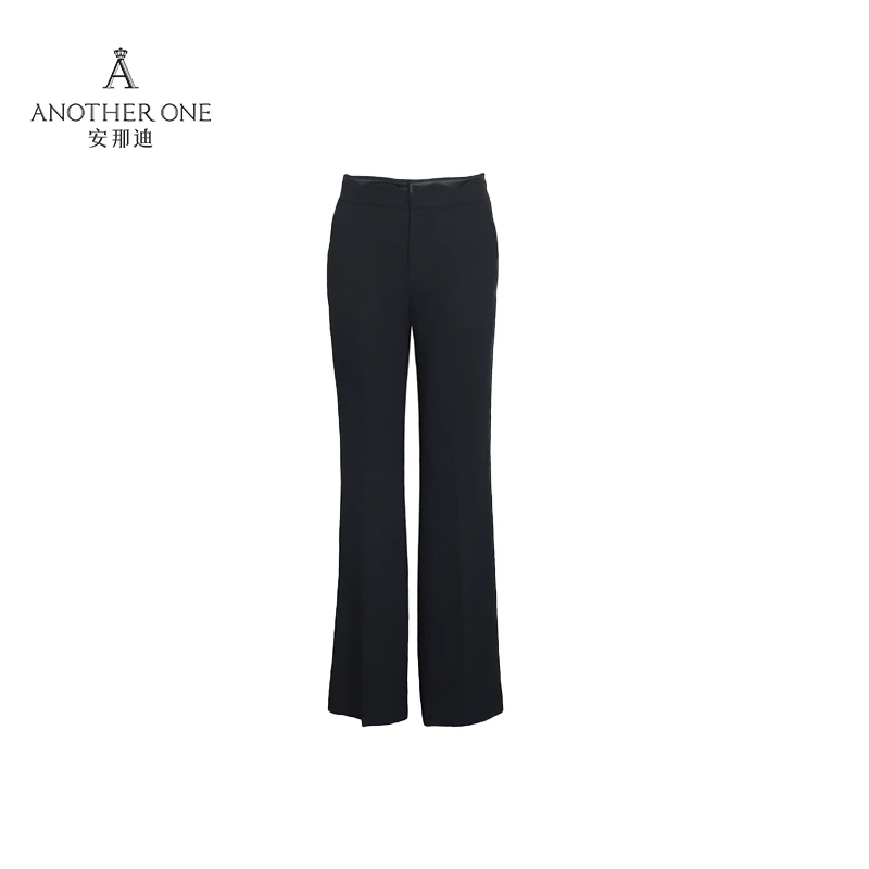 ANOTHER ONE安那迪气质时尚简约休闲裤显瘦显高黑色长裤通勤女裤