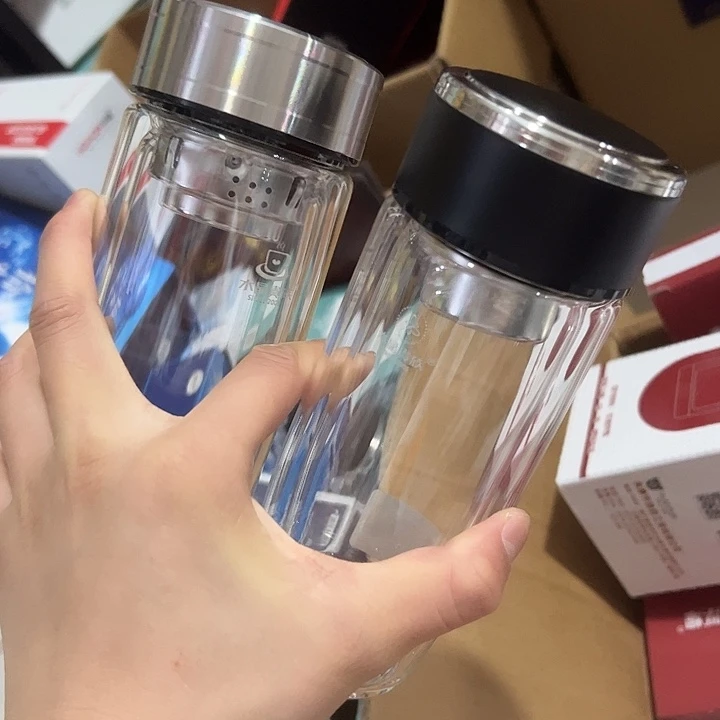 水晶贵族双层 鹅蛋杯 颜色随机