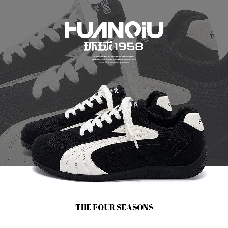 环球德训鞋男2025夏季网面透气板鞋潮流百搭赛车鞋休闲鞋赛车穿搭