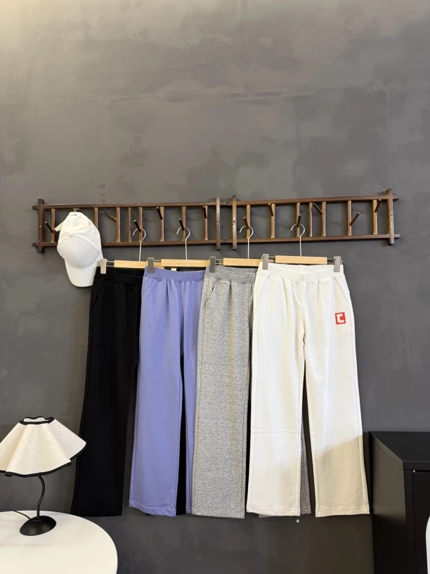 A9049K四色直筒印花宽松百搭时尚休闲裤