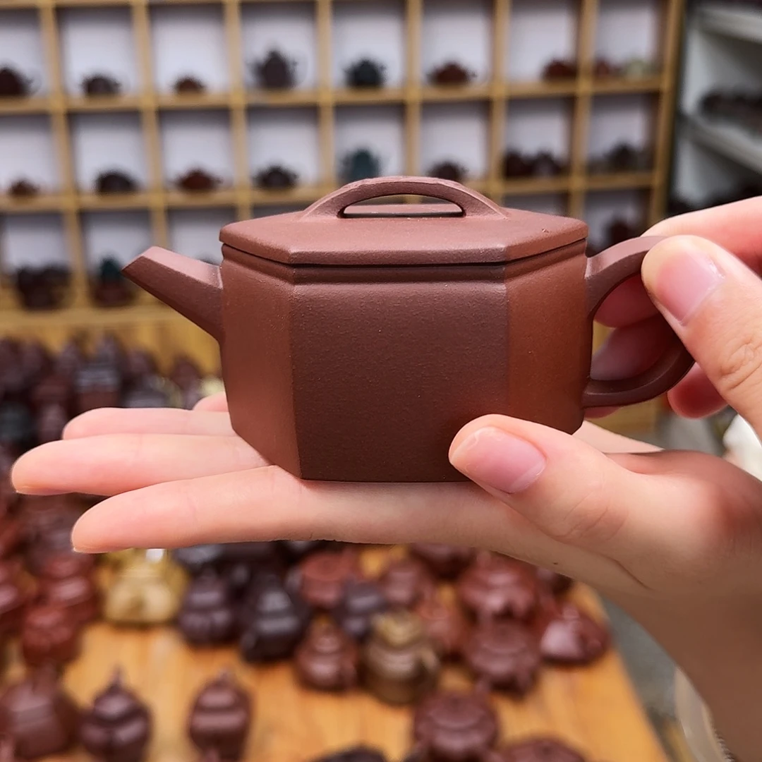 茶壶紫砂紫砂壶六方汉瓦160cc