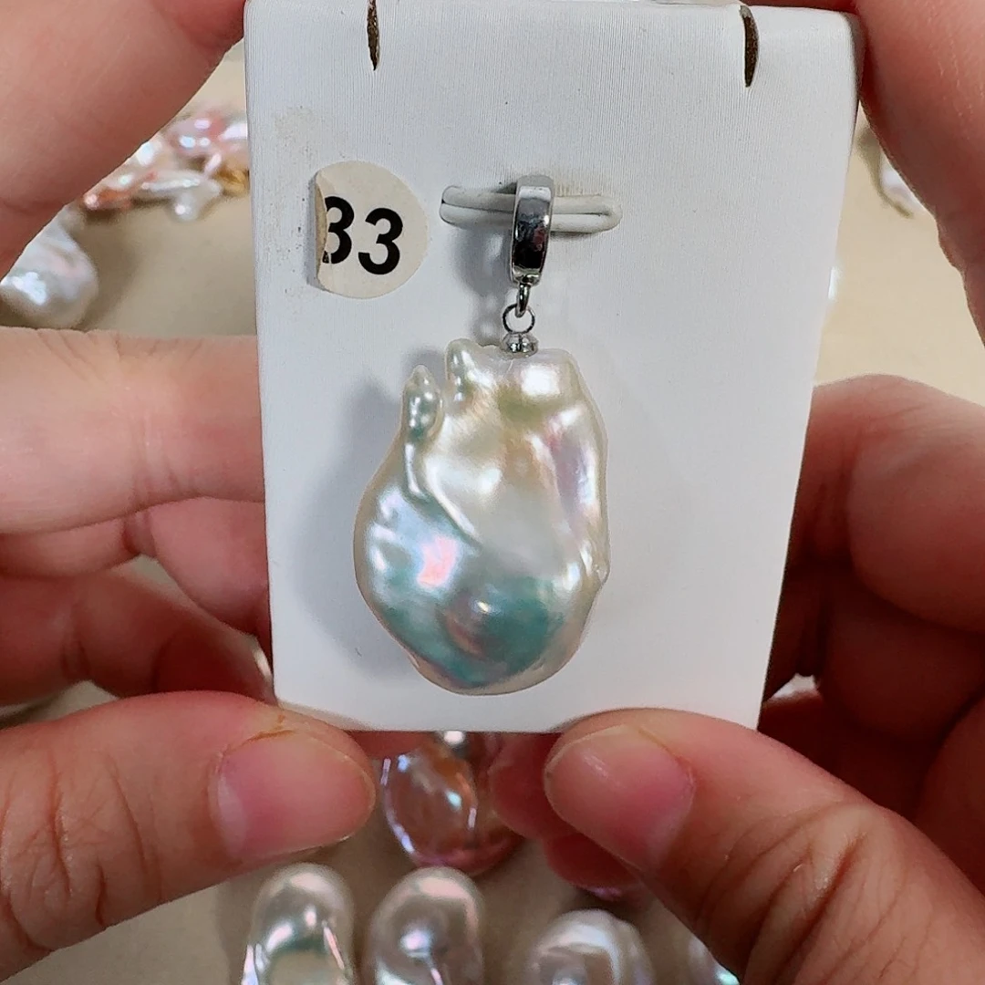 淡水珍珠银S925镶嵌颈饰