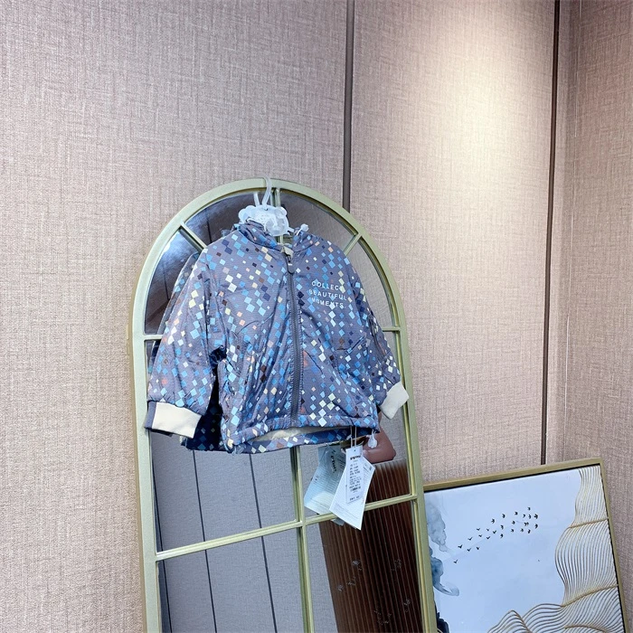 M1582   宝宝蓝色拼接厚外套