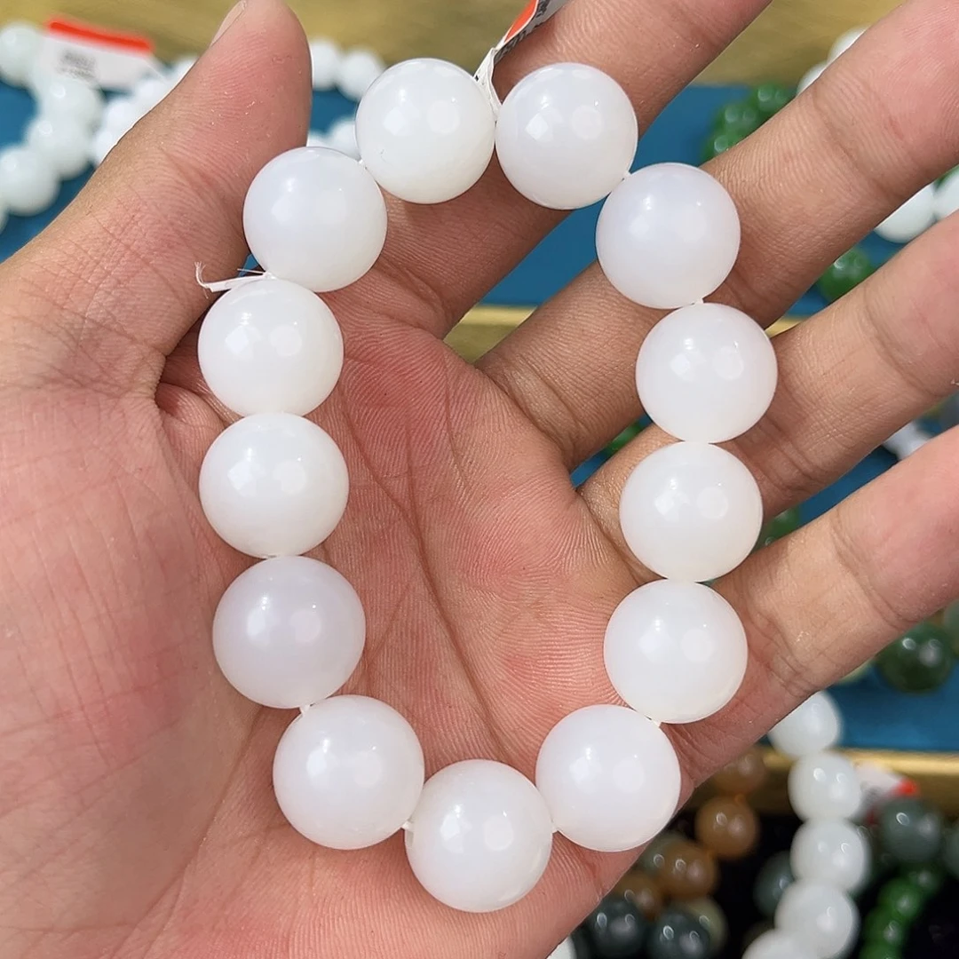 手串未镶嵌和田玉纯天然新疆和田玉05于阗16mm