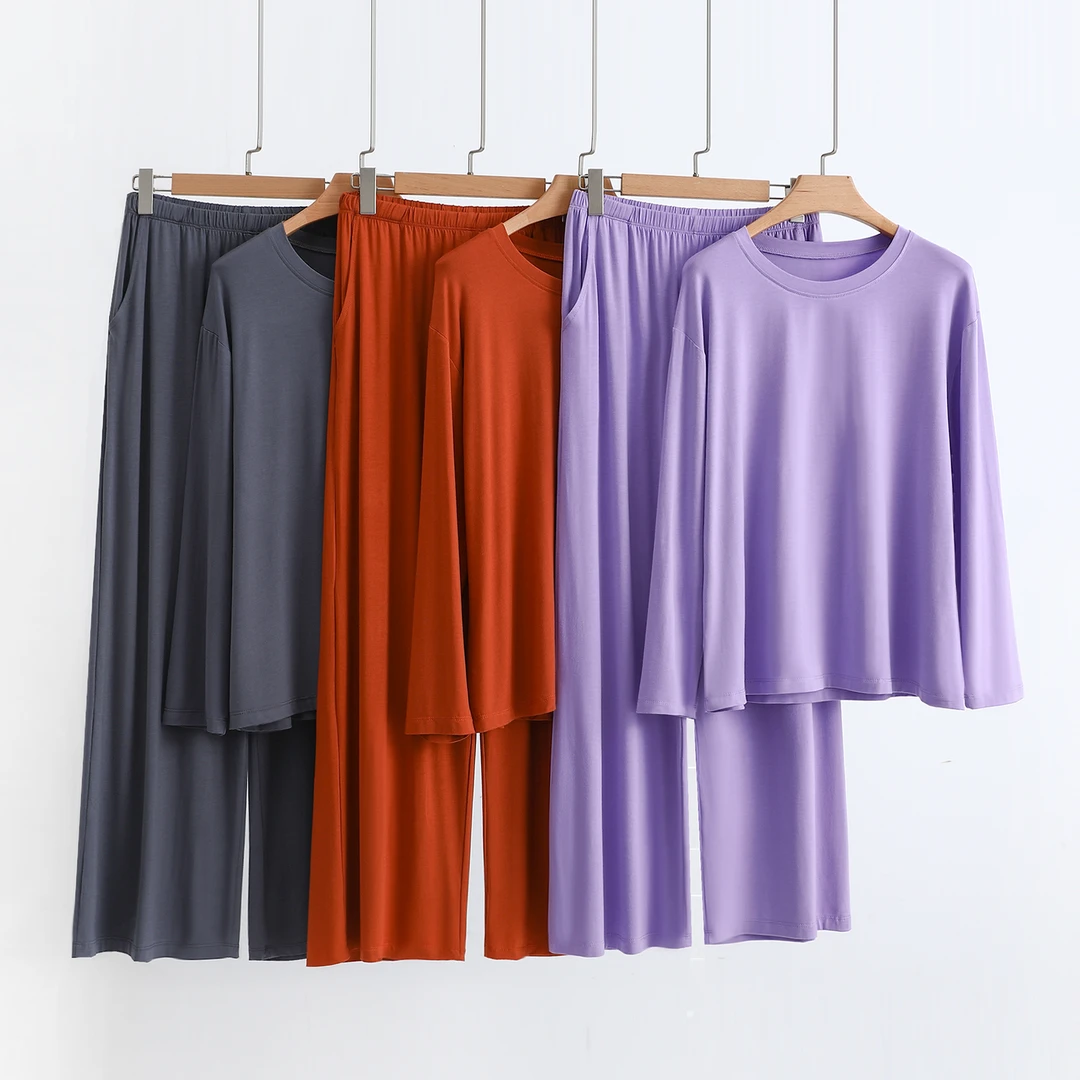 【海小山】女士长袖长裤睡衣套装T8752