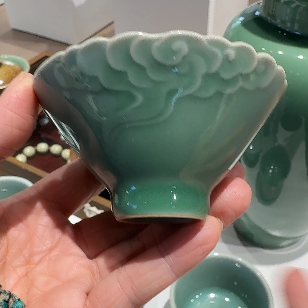 青瓷手工茶器包邮