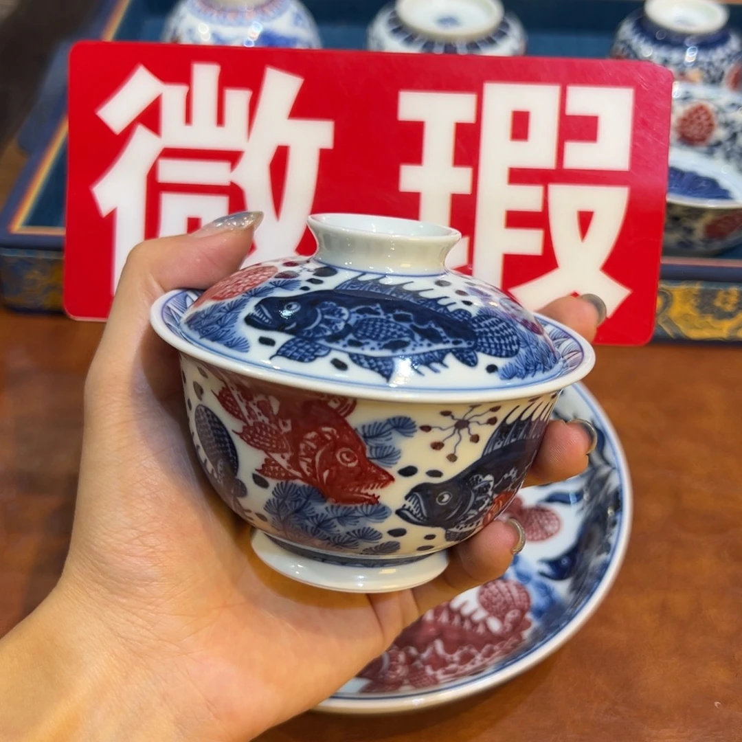 摆件微瑕景德镇陶瓷茶器百宝箱