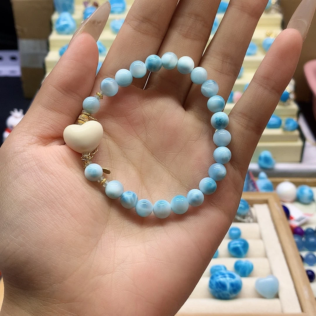 针钠钙石（海纹石）未镶嵌珠宝半成品