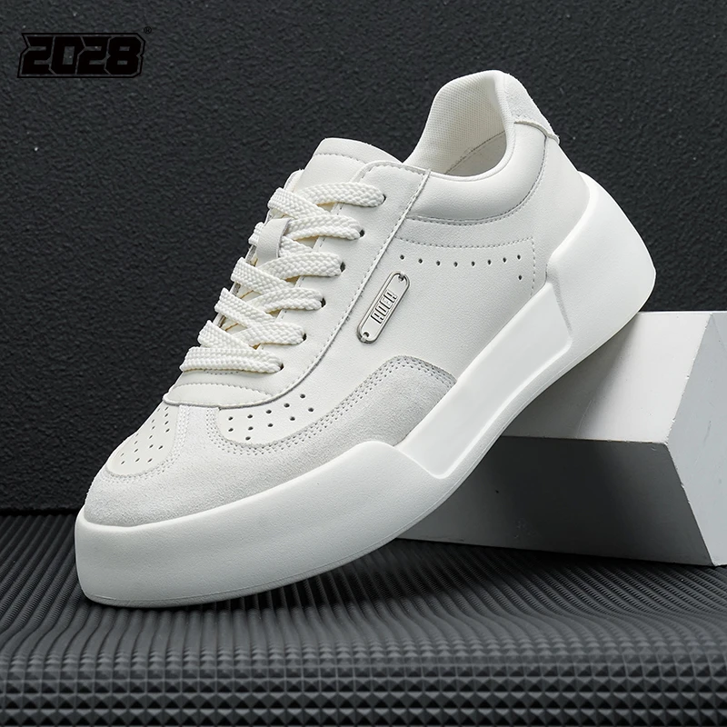 2025夏季男鞋透气内增高鞋男款运动休闲鞋小白鞋百搭潮流皮鞋板鞋
